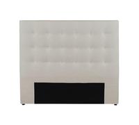 Venta-Unica - Cabecero Acolchado Francesco - 140 cm - Tela - Beige