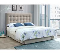 Venta-Unica - Cabecero Acolchado Francesco - 160 cm - Tela - Beige
