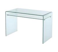 Venta-Unica - Escritorio STILEOS - 1 Estante - Cristal Templado