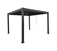 Venta-única - Pérgola bioclimática independiente de aluminio con cuchillas orientables - 9 m² - Antracita - Amalfi