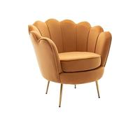 Venta-Unica - Sill√≥n de Terciopelo Dandelion - Amarillo Mostaza