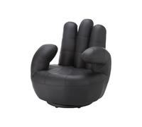 Venta-Unica - Sillón Mano Giratorio Catchy - Piel sintética - Negro