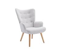 Venta-Unica - SillÛn de Tela Gris Claro VATELY