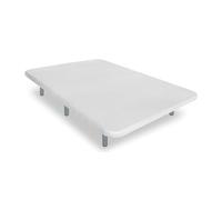 Ventadecolchones - Base Tapizada Drago Reforzada 3D Blanco Medida 75 x 200 cm | Incluye Subida y Montaje | 6 Patas de 27 cm | 5 Barras transversales | Sistema Antiruido