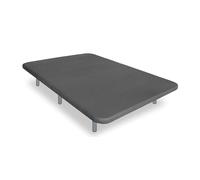 Ventadecolchones - Base Tapizada Drago Reforzada con 6 Patas de 27 cm con 5 Barras transversales | 3D Gris | 90 x 200 cm