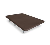 Ventadecolchones - Base Tapizada Drago Súper-Reforzada con 7 Patas de 27 cm con 7 Barras transversales | 3D Wengué | 135 x 180 cm