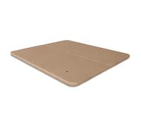 Ventadecolchones - Base Tapizada Modelo Drago con Aireadores y Sistema Antirruido Sin Patas 3D Beige Medida 200 x 200 cm (2 uds.100 x 200 + uniones)