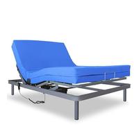 VentadeColchones - Cama Articulada + Colchón Impermeable Visco | 150x200 | Medida 150 x 200 cm | Colchón Viscoelástico Impermeable 10+5 | Mando con Cable