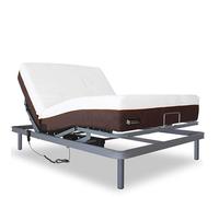 VentadeColchones - Cama Articulada Eléctrica + Colchón Visco 5 | 135x190 | Medida 135 x 190 cm | Colchón Viscoelástico Desenfundable | Mando con Cable