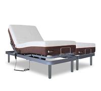 Ventadecolchones - Cama Articulada Reforzada Adaptator + Colchón viscoelástico Visco 5 y Mando con Cable Medida 150 x 200 cm (2 unds 75 x 200 cm + unión)