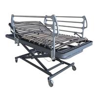 Ventadecolchones - Camas Articuladas Geriátrica de Hospital con Carro Elevador de 105 x 190 cm con Juego de barandillas, con Bote de Grasa y Servicio de Subida y Montaje