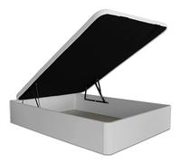 Ventadecolchones - Canapé Abatible de Madera Blanca - Gran Capacidad Incluye Subida y Montaje - Grosor del cajón 30 mm - Tapa Transpirable - 200 x 200 cm (2 uds. 100x200cm)