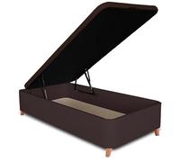 Ventadecolchones - Canapé Abatible Serena con Patas | Tapizado en Polipiel Wengué con Tapa en Tejido 3D Transpirable | 105 x 200 cm