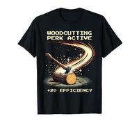 Ventaja de corte de madera Activo - Forestry Gamer Pixel Art Camiseta