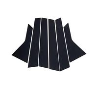 Ventana B Pilar Pegatinas Compatible Con Nissan Para Qashqai J10 2008-2013 6 Piezas Molduras Postes Laterales Ventanilla Puertas Calcomanías Negras Brillantes Accesorios