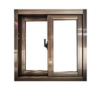 Ventana cobertizo de aluminio con S templado - Ventana de repuesto para sótano le Homes 80×50cm Slish Champagne h Ideal para ventilación del hogar y luz natural