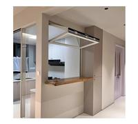 Ventana Comercial Plegable De Guillotina Doble, Ventana De Concesión Con Marco De Aluminio, Ventanas De Libre Elevación Y Suspensión, para Tiendas Y Hogares(Blanco,WxH 16x36in/41x91cm)