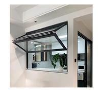 Ventana Comercial Plegable De Guillotina Doble, Ventanas Que Se Elevan Y Se Elevan Libremente, Resistencia Al Viento De 8 Niveles, Vidrio Templado 3C Y Cerraduras Ocultas(WxH 28x46in/71x117cm)