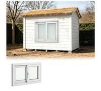 Ventana Corredera con Mosquitera, Ventana de Aluminio para Ventilación, Ventana de Reforma Hogar para Casa Oficina y Cobertizo(White,23x15in(58x38cm))