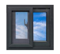 Ventana corredera con pantalla - Vidrio templado de bajo consumo, aislamiento térmico, impermeable para el hogar, oficina, apartamento, patio