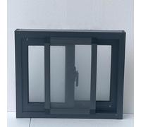 Ventana Corredera De Aluminio Contra Tormentas, Ventana De Cristal Insonorizada Y Resistente Al Viento,Se Desliza Hacia La Izquierda O Hacia La Derecha, For Baños(50x50cm/19.7x19.7in)