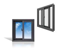 Ventana corredera de aluminio para cobertizo, vidrio templado, 50,8 x 48,2 cm, ventilación negra para sótano y pasillo, disponible en anchos de 55,9 a 127 cm y diseño elegante