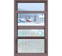 Ventana corredera de ternera marrón de 22x41in / 56 x 104 cm, repuesto de aluminio con Sn perfecto para hogares, baños, sótanos y duchas al aire libre. Kit de inclusión Clete incluido