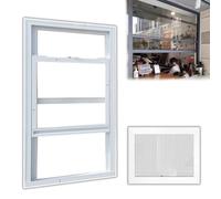 Ventana corredera para sótano de 50,8 x 50,8 cm, aluminio blanco y C sHome, tamaños disponibles de 2450 pulgadas, diseño de nergética