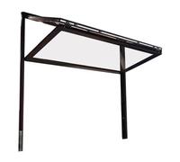 Ventana corredera plegable de aluminio, doble suspendida, montaje al ras de la superficie, varios tamaños (B, ancho x alto, 95 x 65 cm)