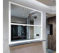 Ventana Corrediza Aluminio Horizontales, Ventana Corrediza Vertical Para Concesiones, Empotrada, Ventana Para Casa, Cobertizo, Garaje, Restaurante, Baño.Sótanos Ventana(White,30X140CM)