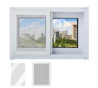 Ventana Corrediza de Aluminio de 40x40cm 40x80cm 80x60cm Ventana Repuesto para Cobertizos con Mosquitera y Vidrio Templado Transparente(HXW 50X60CM/19.6X23.6IN)