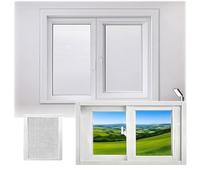 Ventana corrediza de aluminio de bajo consumo para sótano de 24 a 36 pulgadas | Ventana blanca para renovación del baño del hogar | Fácil de instalar, reemplazo ideal de larga duración