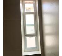 Ventana corrediza estrecha esmerilada de 30,5 cm, ventana de repuesto blanca para cobertizo, loft y casa de árbol, ideal para alturas de 45 a 150 cm