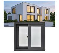 Ventana Corrediza Horizontal con Aluminio, Ventanas Corredizas para Casa, Ahorro de Energía Moderno, Fácil Instalación(Black,25x15in/63X38CM)