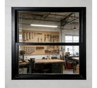 Ventana Corrediza Vertical Ventanas de Metal Ventilables para Cobertizos Ventanas Corredizas para Cafeterías Escolares o de Comida Rápida para Graneros casas De Juegos gallineros(Black,70X70CM)
