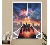 Ventana Cortina Invierno 135 x 140 cm Aislante Frio y Calor en Transparente a Prueba de Viento Impermeable Termicas Aislantes Ventana Cortinas para Exterior Interior, A