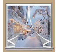 Ventana Cortina Invierno 45 x 105 cm Prueba de Viento Impermeable, Aislante Frio y Calor en Transparente Termicas Aislantes Ventana Cortinas para Todo Tipo de Ventanas, A