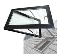 Ventana cuadrada rectangular de ventilación manual de aleación de aluminio + doble tragaluz de 55 x 100 cm, perfecto para renovación del hogar y luz natural