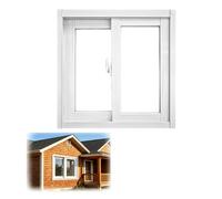 Ventana de Aluminio Corredera con Mosquitera para Ventanas, Pequeña Ventana para Gallinero Casa de Jardín y Trastero, Vidrio Templado(White,69X51CM(27"x20"))