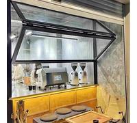 Ventana de Aluminio para Concesiones,ventana Corredera Plegables con Vidrio Templado, Ventana de Sótano, para Vagones Comedor, Restaurantes, Tiendas, Cafeterías(41x28in/104x71cm)