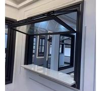 Ventana de Aluminio para Concesiones, Ventana Plegable con Vidrio Templado, Ventana Corredera de Sótano, para Puestos de Venta, Cocinas Comerciales y Bares(48x40in/122x102cm)