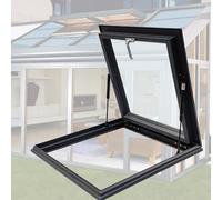 Ventana de aluminio para techo frío de 75 x 55 cm, versátil tragaluz para casas rodantes, acceso al techo, duradero, perfecto para aplicaciones en cámaras frigoríficas