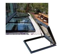 Ventana de aluminio para tragaluz de 60 x 60 cm para áticos y sótanos. Ventilación manual a prueba de fugas, diseño multiángulo para una luz natural óptima y flujo de aire, solución ideal para mejorar