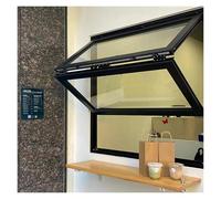 Ventana de aluminio personalizable para cafeterías, plegable hacia arriba, diseño de doble colgante, ventana de concesión portátil para eventos al aire libre (95 x 100 cm)