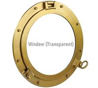 Ventana de buey de aluminio auténtico de 50,8 cm: acabado de bronce antiguo, regalo de decoración oceánica con temática náutica, ventana de barco totalmente funcional para paredes y puertas
