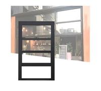 Ventana de concesión de aleación de aluminio con asa, diseño deslizante pequeño de elevación vertical para camiones de alimentos, graneros y garajes, ideal para servir de pie