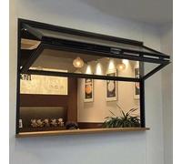 Ventana de concesión de aluminio de vidrio reforzado de 32 x 32 pulgadas, ventana plegable vertical para servir alimentos, camiones, restaurantes, tartas y aperitivos, uso duradero al aire libre