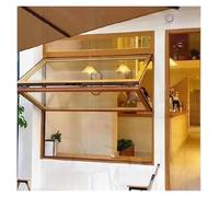 Ventana de concesión para Carrito de Comida con Puerta abatible, Ventana corredera de aleación de Aluminio, Ventana corredera Plegable para camión de Comida, Ancho y Alto