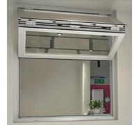 Ventana de concesión plegable manual con bloqueo de seguridad, montaje empotrado, diseño deslizante de ventilación para camiones de alimentos y cocinas de negocios