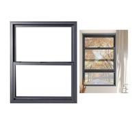 Ventana De Guillotina Con Manija De Sótano Corrediza Vertical Para Concesiones Ventanas Aluminio Correderas Perfectos Para Ventanas De Jardín, Ventana De Garaje Y Sótano(Black,60X120CM)